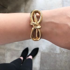 Gold Bow Bangle
